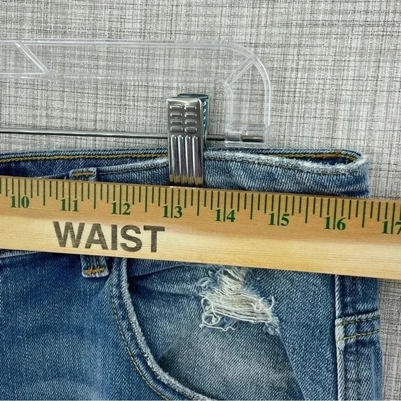 Zara Womens Size 6 Distressed raw hem jeans 0097 - Picture 9 of 11